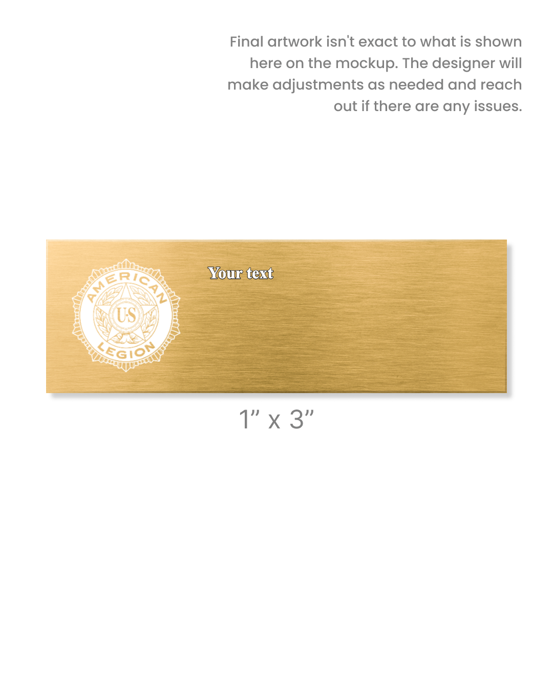 1" x 3" Plate with Decoration
