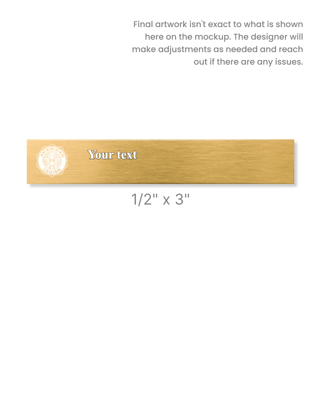 1/2" x 3" Plate with Decoration